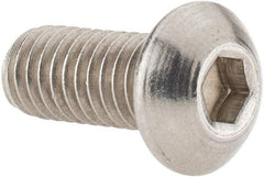 Value Collection - 5/16-18 UNC Hex Socket Drive, Button Screw - Grade 18-8 Stainless Steel, 3/4" Length Under Head - Industrial Tool & Supply