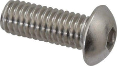 Value Collection - 3/8-16 UNC Hex Socket Drive, Button Screw - Grade 18-8 Stainless Steel, 1" Length Under Head - Industrial Tool & Supply