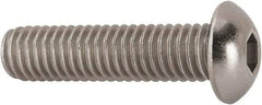 Value Collection - 3/8-16 UNC Hex Socket Drive, Button Screw - Grade 18-8 Stainless Steel, 1-1/2" Length Under Head - Industrial Tool & Supply