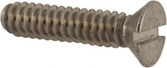 Value Collection - #6-32 UNC, 5/8" OAL Slotted Drive Machine Screw - Flat Head, Grade 18-8 Stainless Steel, Uncoated, Without Washer - Industrial Tool & Supply