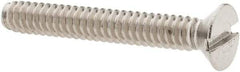 Value Collection - #6-32 UNC, 1" OAL Slotted Drive Machine Screw - Flat Head, Grade 18-8 Stainless Steel, Uncoated, Without Washer - Industrial Tool & Supply