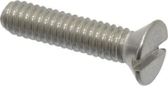 Value Collection - #8-32 UNC, 3/4" OAL Slotted Drive Machine Screw - Flat Head, Grade 18-8 Stainless Steel, Uncoated, Without Washer - Industrial Tool & Supply