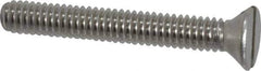 Value Collection - #8-32 UNC, 1-1/4" OAL Slotted Drive Machine Screw - Flat Head, Grade 18-8 Stainless Steel, Uncoated, Without Washer - Industrial Tool & Supply