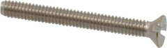 Value Collection - #8-32 UNC, 1-1/2" OAL Slotted Drive Machine Screw - Flat Head, Grade 18-8 Stainless Steel, Uncoated, Without Washer - Industrial Tool & Supply