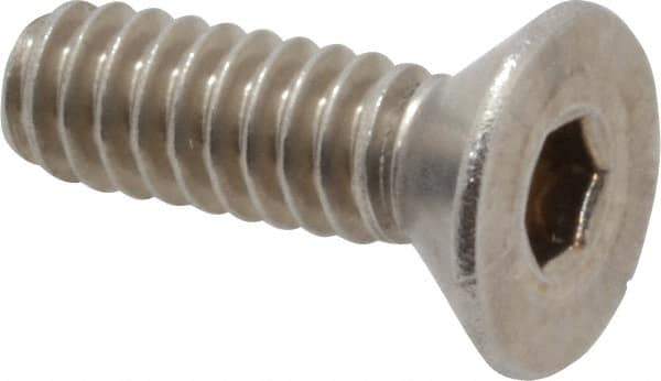 Value Collection - #10-24 UNC, 5/8" OAL Slotted Drive Machine Screw - Flat Head, Grade 18-8 Stainless Steel, Uncoated, Without Washer - Industrial Tool & Supply