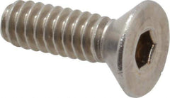 Value Collection - #10-24 UNC, 5/8" OAL Slotted Drive Machine Screw - Flat Head, Grade 18-8 Stainless Steel, Uncoated, Without Washer - Industrial Tool & Supply