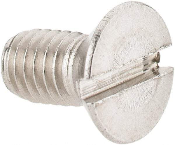 Value Collection - #10-32 UNF, 3/8" OAL Slotted Drive Machine Screw - Flat Head, Grade 18-8 Stainless Steel, Uncoated, Without Washer - Industrial Tool & Supply