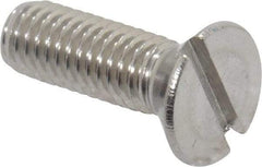 Value Collection - #10-32 UNF, 5/8" OAL Slotted Drive Machine Screw - Flat Head, Grade 18-8 Stainless Steel, Uncoated, Without Washer - Industrial Tool & Supply