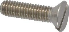 Value Collection - #10-32 UNF, 3/4" OAL Slotted Drive Machine Screw - Flat Head, Grade 18-8 Stainless Steel, Uncoated, Without Washer - Industrial Tool & Supply