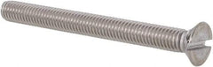 Value Collection - #10-32 UNF, 2" OAL Slotted Drive Machine Screw - Flat Head, Grade 18-8 Stainless Steel, Uncoated, Without Washer - Industrial Tool & Supply