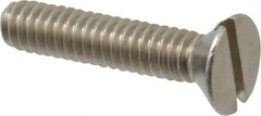Value Collection - 1/4-20 UNC, 1-1/4" OAL Slotted Drive Machine Screw - Flat Head, Grade 18-8 Stainless Steel, Uncoated, Without Washer - Industrial Tool & Supply