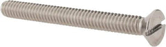 Value Collection - 1/4-20 UNC, 2-1/2" OAL Slotted Drive Machine Screw - Flat Head, Grade 18-8 Stainless Steel, Uncoated, Without Washer - Industrial Tool & Supply