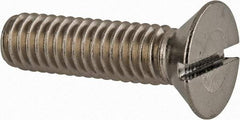 Value Collection - 5/16-18 UNC, 1-1/4" OAL Slotted Drive Machine Screw - Flat Head, Grade 18-8 Stainless Steel, Uncoated, Without Washer - Industrial Tool & Supply