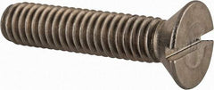Value Collection - 5/16-18 UNC, 1-1/2" OAL Slotted Drive Machine Screw - Flat Head, Grade 18-8 Stainless Steel, Uncoated, Without Washer - Industrial Tool & Supply