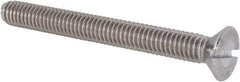 Value Collection - 5/16-18 UNC, 3" OAL Slotted Drive Machine Screw - Flat Head, Grade 18-8 Stainless Steel, Uncoated, Without Washer - Industrial Tool & Supply