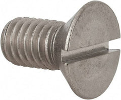 Value Collection - 3/8-16 UNC, 3/4" OAL Slotted Drive Machine Screw - Flat Head, Grade 18-8 Stainless Steel, Uncoated, Without Washer - Industrial Tool & Supply