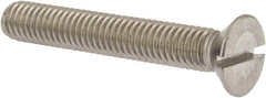 Value Collection - 3/8-16 UNC, 2-1/2" OAL Slotted Drive Machine Screw - Flat Head, Grade 18-8 Stainless Steel, Uncoated, Without Washer - Industrial Tool & Supply