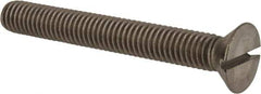 Value Collection - 3/8-16 UNC, 3" OAL Slotted Drive Machine Screw - Flat Head, Grade 18-8 Stainless Steel, Uncoated, Without Washer - Industrial Tool & Supply