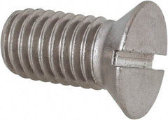 Value Collection - 1/2-13 UNC, 1" OAL Slotted Drive Machine Screw - Flat Head, Grade 18-8 Stainless Steel, Uncoated, Without Washer - Industrial Tool & Supply