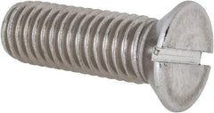 Value Collection - 1/2-13 UNC, 1-1/2" OAL Slotted Drive Machine Screw - Flat Head, Grade 18-8 Stainless Steel, Uncoated, Without Washer - Industrial Tool & Supply