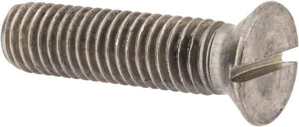 Value Collection - 1/2-13 UNC, 2" OAL Slotted Drive Machine Screw - Flat Head, Grade 18-8 Stainless Steel, Uncoated, Without Washer - Industrial Tool & Supply