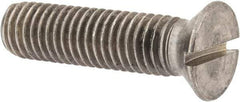 Value Collection - 1/2-13 UNC, 2" OAL Slotted Drive Machine Screw - Flat Head, Grade 18-8 Stainless Steel, Uncoated, Without Washer - Industrial Tool & Supply