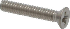 Value Collection - #2-56 UNC, 1/2" OAL Phillips Drive Machine Screw - Flat Head, Grade 18-8 Stainless Steel, Uncoated, Without Washer - Industrial Tool & Supply