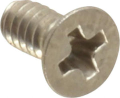 Value Collection - #4-40 UNC, 1/4" OAL Phillips Drive Machine Screw - Flat Head, Grade 18-8 Stainless Steel, Uncoated, Without Washer - Industrial Tool & Supply