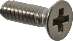 Value Collection - #4-40 UNC, 3/8" OAL Phillips Drive Machine Screw - Flat Head, Grade 18-8 Stainless Steel, Uncoated, Without Washer - Industrial Tool & Supply