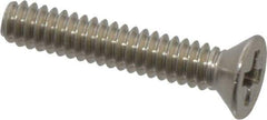 Value Collection - #4-40 UNC, 5/8" OAL Phillips Drive Machine Screw - Flat Head, Grade 18-8 Stainless Steel, Uncoated, Without Washer - Industrial Tool & Supply