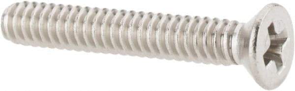 Value Collection - #4-40 UNC, 3/4" OAL Phillips Drive Machine Screw - Flat Head, Grade 18-8 Stainless Steel, Uncoated, Without Washer - Industrial Tool & Supply