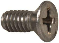 Value Collection - #8-32 UNC, 3/8" OAL Phillips Drive Machine Screw - Flat Head, Grade 18-8 Stainless Steel, Uncoated, Without Washer - Industrial Tool & Supply