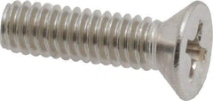 Value Collection - #8-32 UNC, 5/8" OAL Phillips Drive Machine Screw - Flat Head, Grade 18-8 Stainless Steel, Uncoated, Without Washer - Industrial Tool & Supply