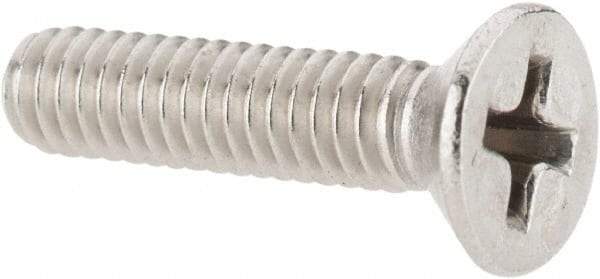 Value Collection - #8-32 UNC, 3/4" OAL Phillips Drive Machine Screw - Flat Head, Grade 18-8 Stainless Steel, Uncoated, Without Washer - Industrial Tool & Supply