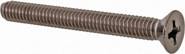 Value Collection - #8-32 UNC, 1-1/2" OAL Phillips Drive Machine Screw - Flat Head, Grade 18-8 Stainless Steel, Uncoated, Without Washer - Industrial Tool & Supply