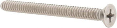 Value Collection - #10-24 UNC, 2" OAL Phillips Drive Machine Screw - Flat Head, Grade 18-8 Stainless Steel, Uncoated, Without Washer - Industrial Tool & Supply