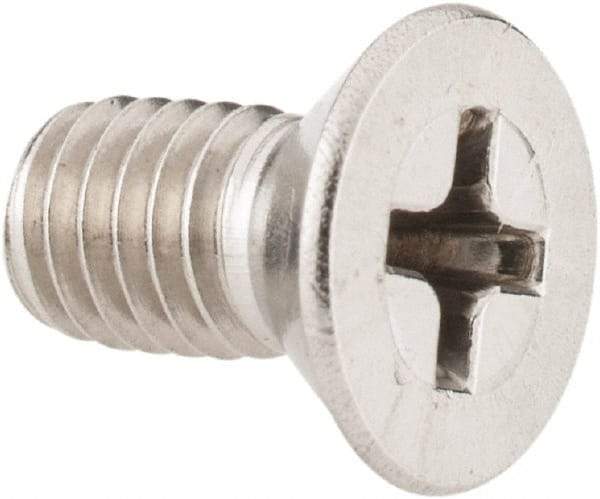 Value Collection - #10-32 UNF, 3/8" OAL Phillips Drive Machine Screw - Flat Head, Grade 18-8 Stainless Steel, Uncoated, Without Washer - Industrial Tool & Supply