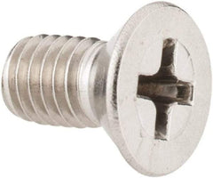 Value Collection - #10-32 UNF, 3/8" OAL Phillips Drive Machine Screw - Flat Head, Grade 18-8 Stainless Steel, Uncoated, Without Washer - Industrial Tool & Supply