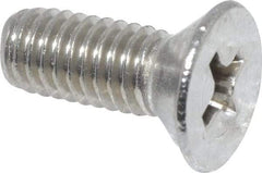 Value Collection - #10-32 UNF, 1/2" OAL Phillips Drive Machine Screw - Flat Head, Grade 18-8 Stainless Steel, Uncoated, Without Washer - Industrial Tool & Supply