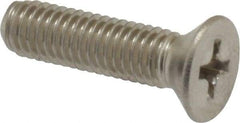 Value Collection - #10-32 UNF, 3/4" OAL Phillips Drive Machine Screw - Flat Head, Grade 18-8 Stainless Steel, Uncoated, Without Washer - Industrial Tool & Supply