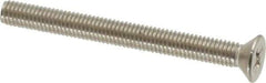 Value Collection - #10-32 UNF, 2" OAL Phillips Drive Machine Screw - Flat Head, Grade 18-8 Stainless Steel, Uncoated, Without Washer - Industrial Tool & Supply