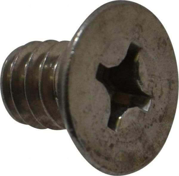Value Collection - 1/4-20 UNC, 3/8" OAL Phillips Drive Machine Screw - Flat Head, Grade 18-8 Stainless Steel, Uncoated, Without Washer - Industrial Tool & Supply