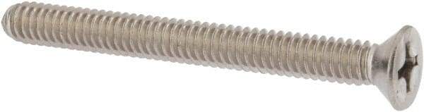 Value Collection - 1/4-20 UNC, 2-1/2" OAL Phillips Drive Machine Screw - Flat Head, Grade 18-8 Stainless Steel, Uncoated, Without Washer - Industrial Tool & Supply