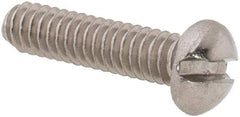 Value Collection - #2-56 UNC, 3/8" Length Under Head Slotted Drive Machine Screw - Round Head, Grade 18-8 Stainless Steel, Uncoated, Without Washer - Industrial Tool & Supply