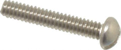 Value Collection - #2-56 UNC, 1/2" Length Under Head Slotted Drive Machine Screw - Round Head, Grade 18-8 Stainless Steel, Uncoated, Without Washer - Industrial Tool & Supply