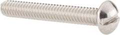Value Collection - #12-24 UNC, 1-1/2" Length Under Head Slotted Drive Machine Screw - Round Head, Grade 18-8 Stainless Steel, Uncoated, Without Washer - Industrial Tool & Supply