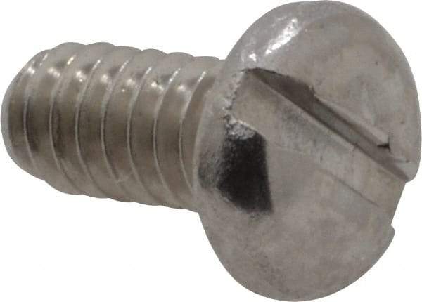 Value Collection - #2-56 UNC, 3/16" Length Under Head Slotted Drive Machine Screw - Pan Head, Grade 18-8 Stainless Steel, Uncoated, Without Washer - Industrial Tool & Supply