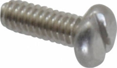 Value Collection - #2-56 UNC, 1/4" Length Under Head Slotted Drive Machine Screw - Pan Head, Grade 18-8 Stainless Steel, Uncoated, Without Washer - Industrial Tool & Supply