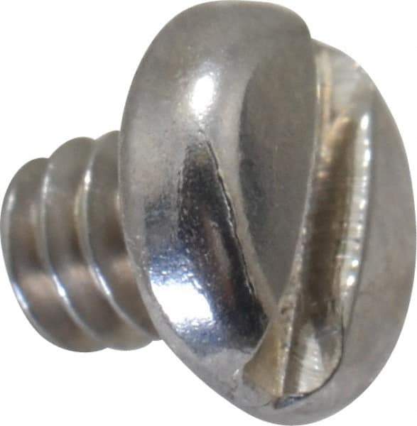Value Collection - #4-40 UNC, 1/8" Length Under Head Slotted Drive Machine Screw - Pan Head, Grade 18-8 Stainless Steel, Uncoated, Without Washer - Industrial Tool & Supply