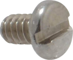Value Collection - #4-40 UNC, 3/16" Length Under Head Slotted Drive Machine Screw - Pan Head, Grade 18-8 Stainless Steel, Uncoated, Without Washer - Industrial Tool & Supply